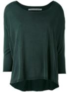 Raquel Allegra - Knitted Top - Women - Rayon - 1, Green, Rayon