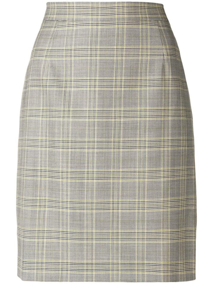 Escada Formal Plaid Skirt - Grey