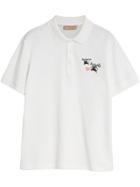 Burberry Triple Archive Logo Cotton Piqué Polo Shirt - White