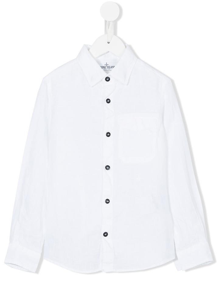 Stone Island Kids Classic Shirt, Boy's, Size: 6 Yrs, White