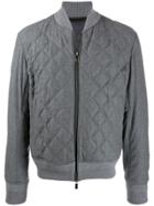 Ermenegildo Zegna Quilted Style Bomber Jacket - Grey