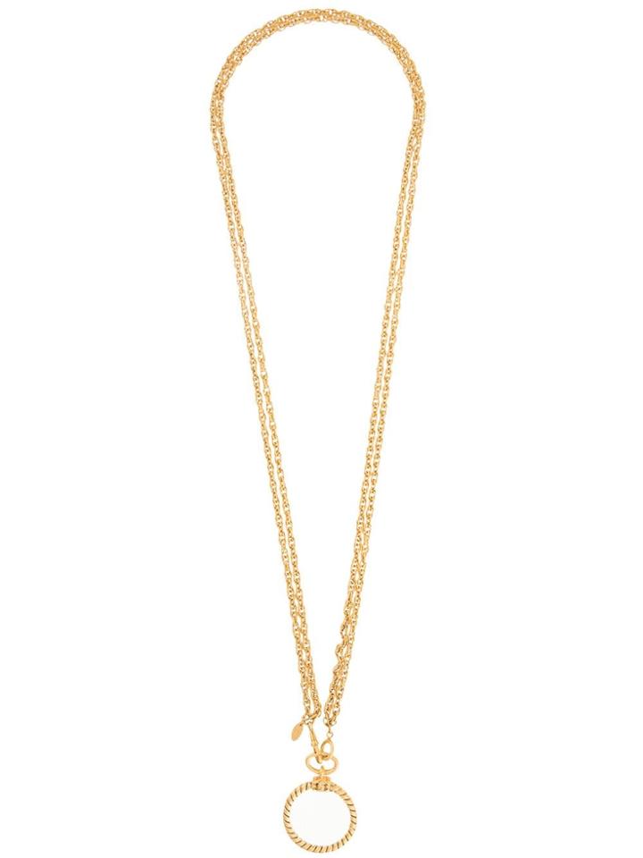 Chanel Vintage Magnifying Glass Necklace - Gold