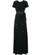 No21 Bow Detail Embellished Dress, Women's, Size: 46, Black, Silk/acetate