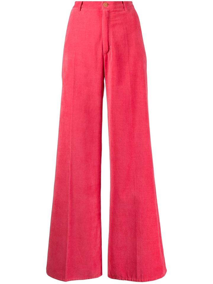 Forte Forte Velvet Flared Trousers - Pink