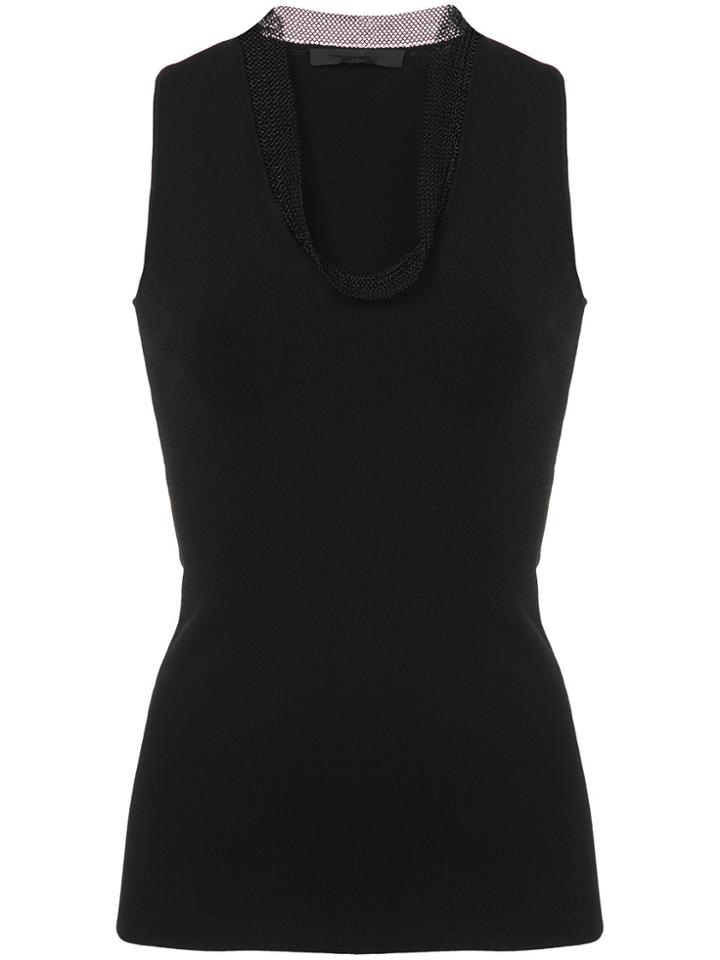 Alexander Wang Linked Collar Tank Top - Black