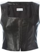 Red Valentino Laced Corset Top, Women's, Size: 42, Black, Lamb Skin/viscose