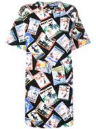 Love Moschino Poster Print T-shirt Dress - Black