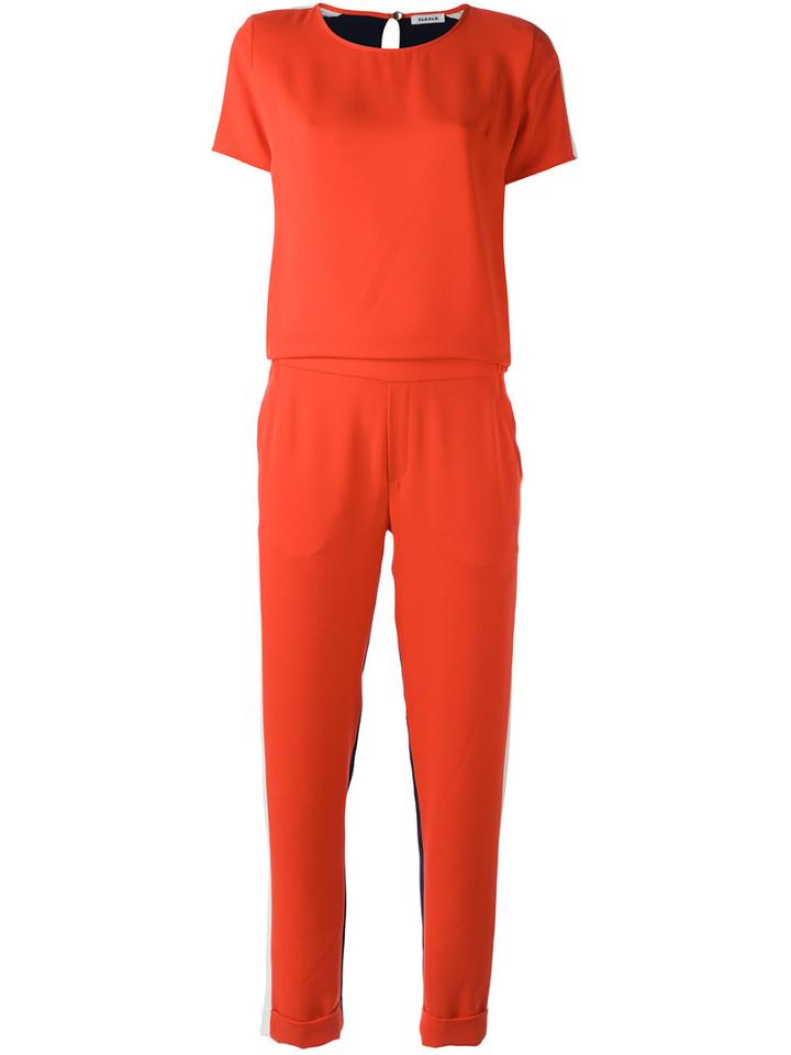 P.a.r.o.s.h. Side Stripe Jumpsuit, Women's, Size: Medium, Yellow/orange, Polyester
