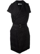 Issey Miyake Belted Sleeveless Coat, Women's, Size: 2, Black, Cotton/polyester/lyocell