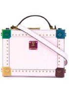 Mcm Box Bag, Women's, Pink/purple, Calf Leather