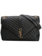 Saint Laurent - Large Soft Envelope Monogram Bag - Women - Leather - One Size, Black, Leather