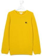 Burberry Kids Chunky Jumper, Boy's, Size: 14 Yrs, Yellow/orange