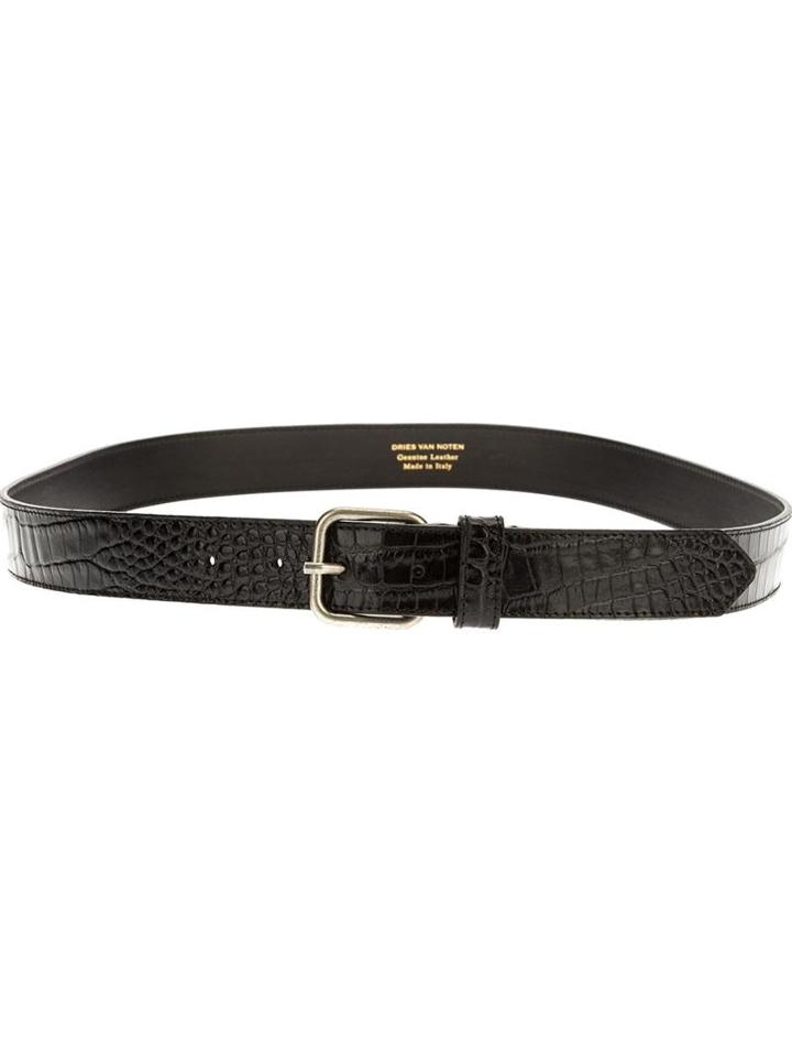 Dries Van Noten Crocodile Effect Belt