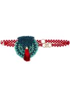 Rosantica Red And Blue Joe Beaded Tassel Belt Bag