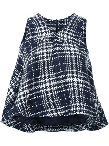 Fad Three Checked Pattern Blouse