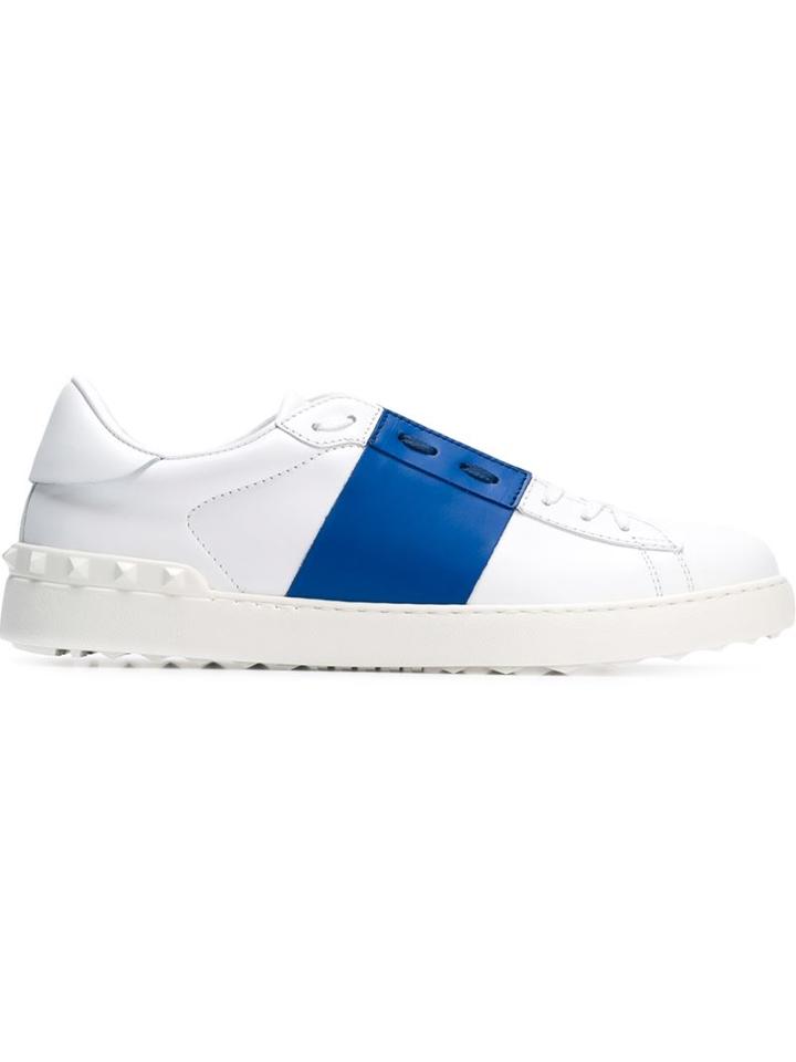 Valentino Garavani Open Sneakers, Men's, Size: 42, White, Calf Leather/leather/rubber
