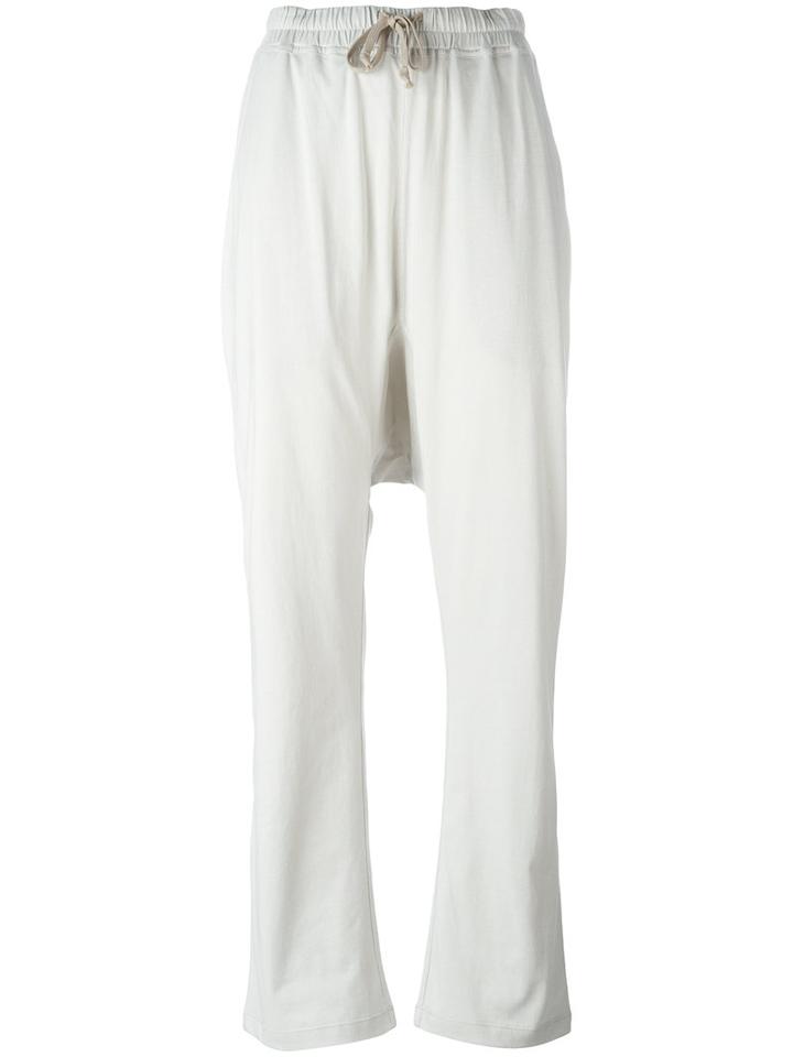 Rick Owens Drkshdw Drop-crotch Sweatpants, Women's, Size: Medium, Grey, Cotton
