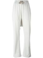 Rick Owens Drkshdw Drop-crotch Sweatpants, Women's, Size: Medium, Grey, Cotton