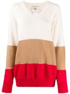 Semicouture Oversized Panelled Jumper - Neutrals