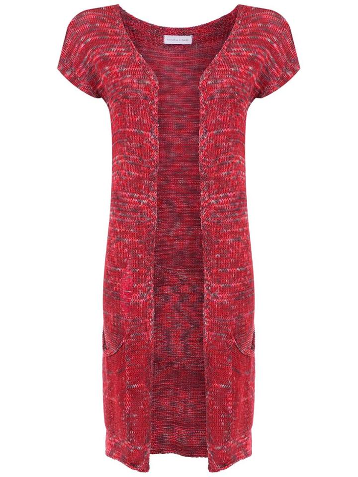 Mara Mac Knitted Cardigan - Red