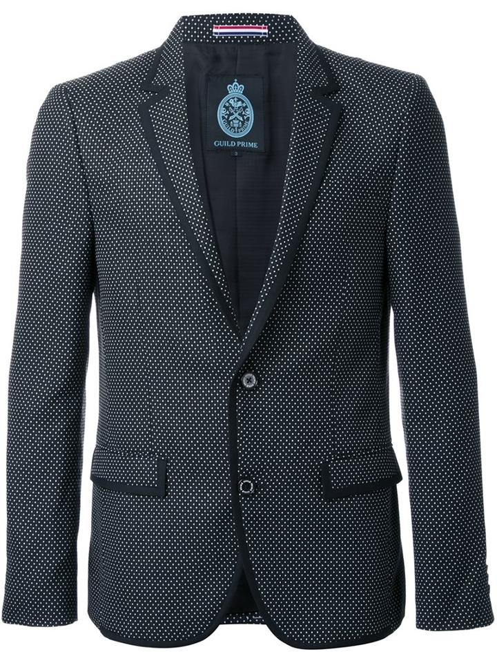 Guild Prime Polka Dot Blazer, Men's, Size: 1, Black, Polyester
