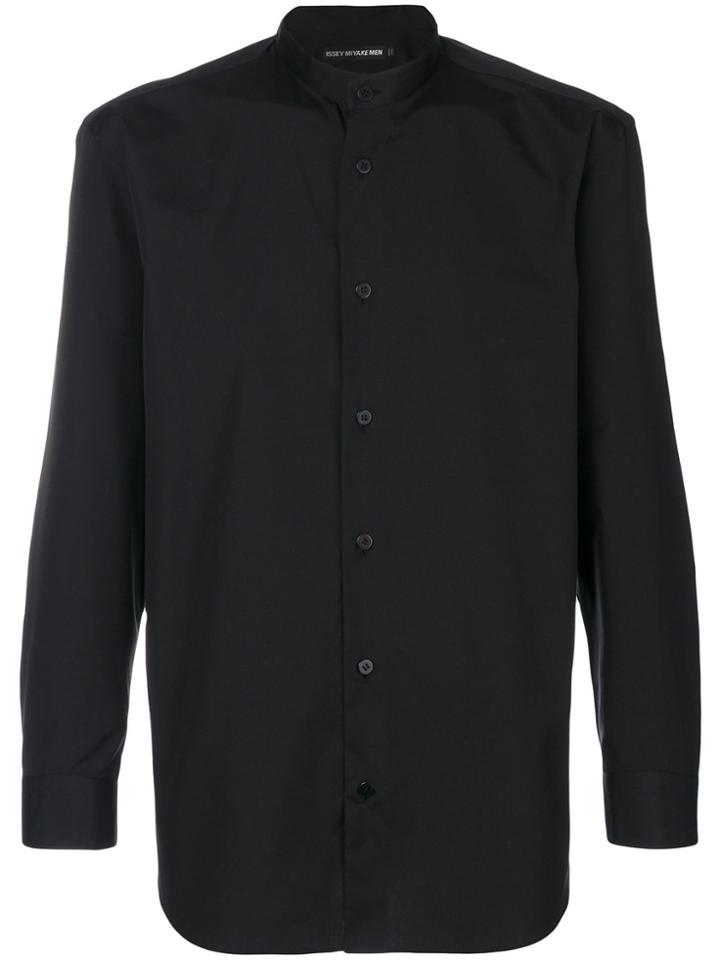 Issey Miyake Men Round Neck Shirt - Black