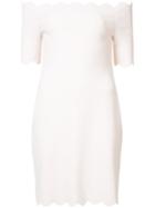 Fendi - Fitted Off-shoulder Dress - Women - Polyamide/polyester/spandex/elastane/viscose - 38, Women's, White, Polyamide/polyester/spandex/elastane/viscose
