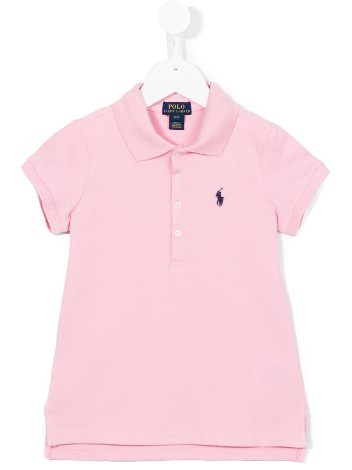 Polo Ralph Lauren Logo Patch Polo Shirt, Girl's, Size: 8 Yrs, Pink/purple
