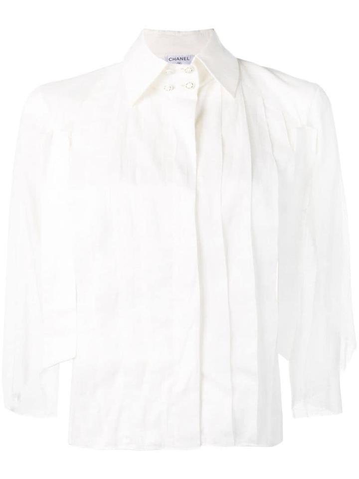 Chanel Pre-owned 2000's Cape-style Blouse - White