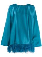 Semicouture Embroidered Long-sleeve Top - Blue