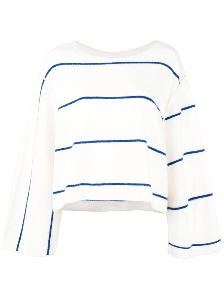 Dusan - Striped Flared Jumper - Women - Cashmere - One Size, Women's, Nude/neutrals, Cashmere