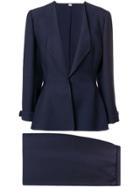 William Vintage 1980 Constructed Skirt Suit - Blue