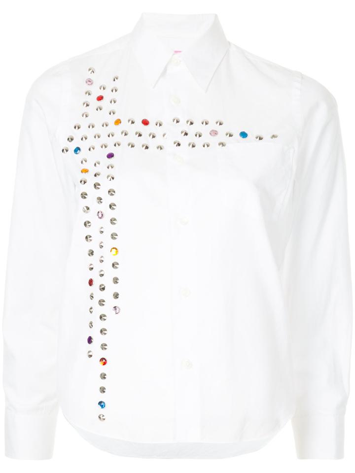 Junya Watanabe Comme Des Garçons Vintage Stud And Jewel Shirt - White