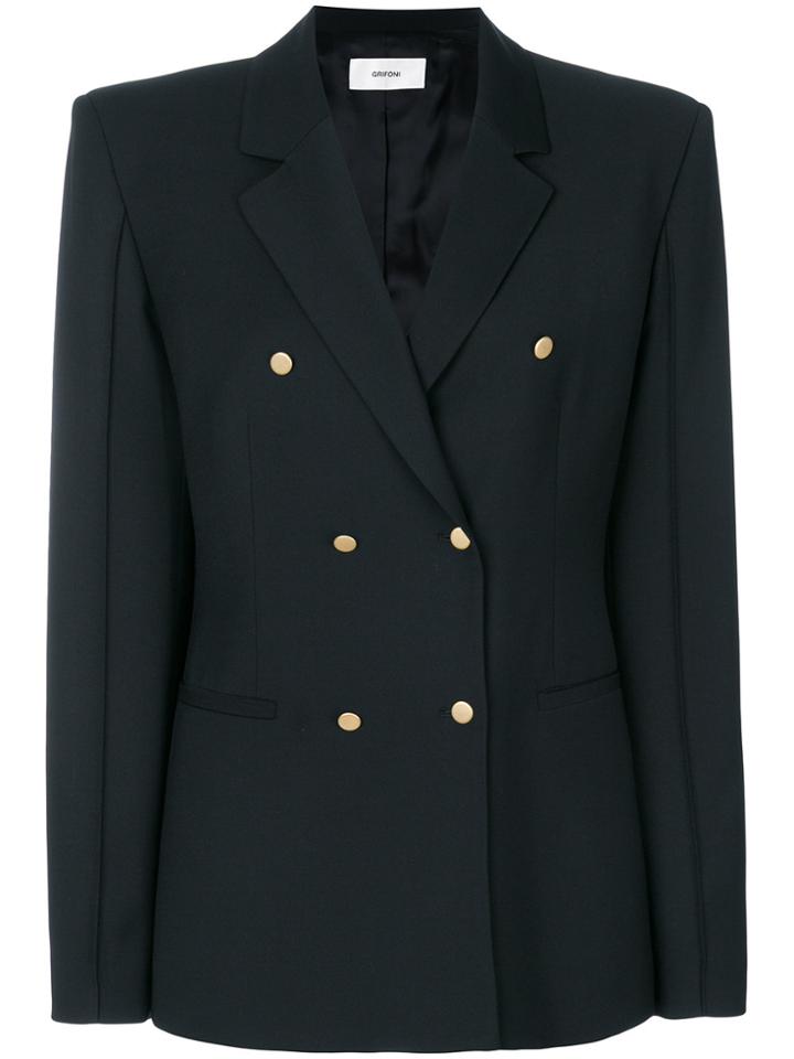 Mauro Grifoni Double-breasted Blazer - Black