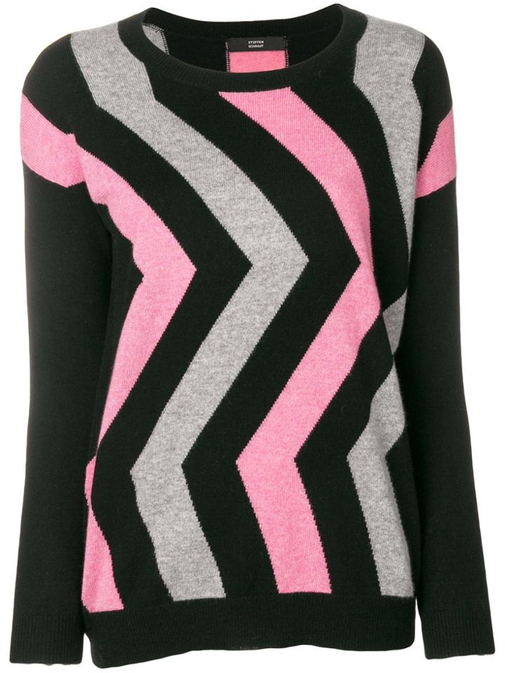 Steffen Schraut Geometric Sweater - Black