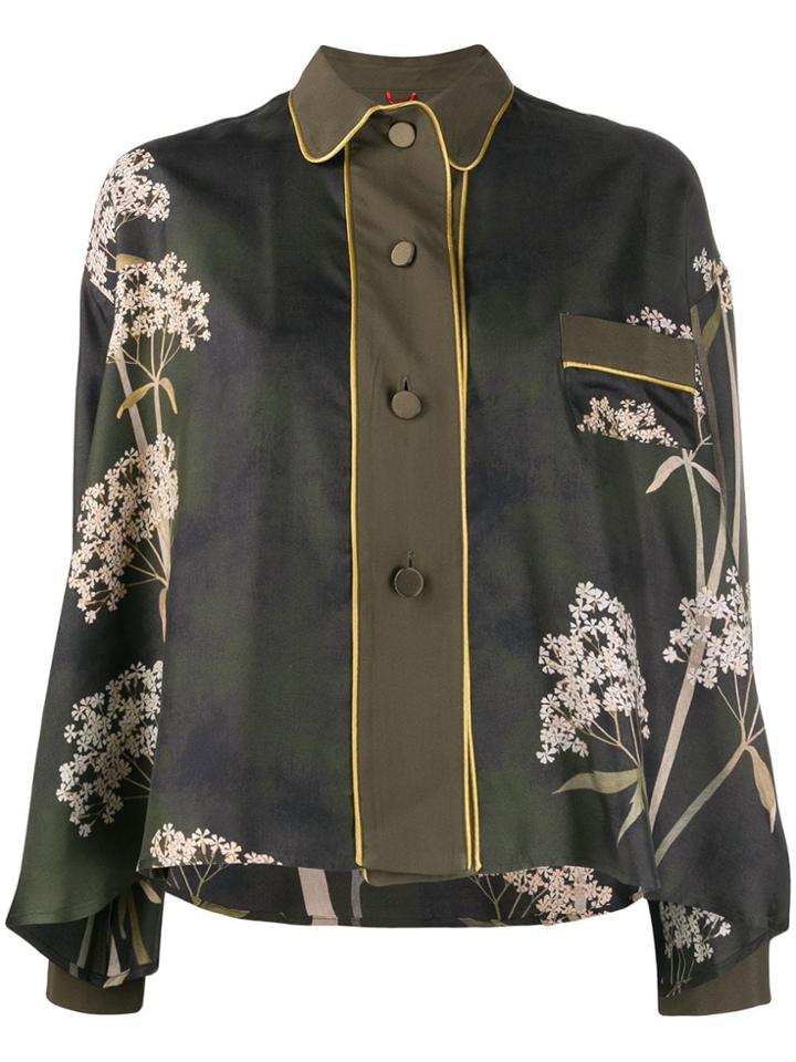 F.r.s For Restless Sleepers Floral Print Buttoned Blouse - Green
