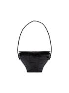 Staud Alice Crocodile-effect Bag - Black