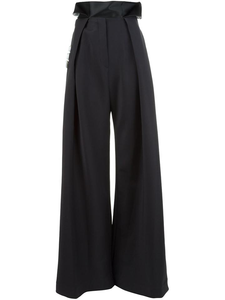 Ellery Flared Trousers, Women's, Size: 8, Black, Polyester/wool