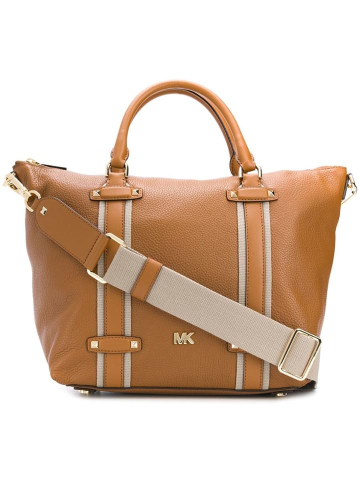 Michael Michael Kors Logo Shoulder Bag - Brown