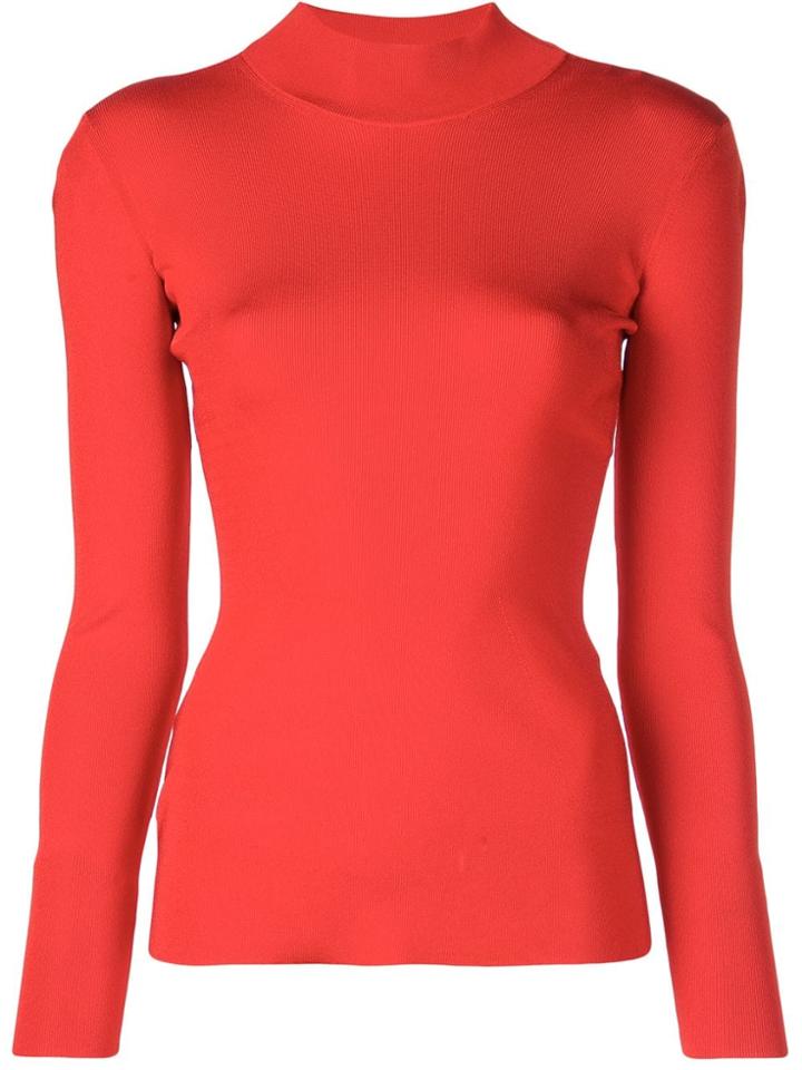Victoria Beckham Open Back Jumper - Red