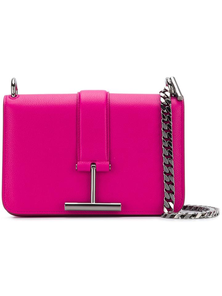 Tom Ford T Bar Shoulder Bag - Pink & Purple