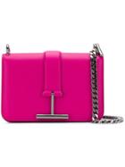 Tom Ford T Bar Shoulder Bag - Pink & Purple