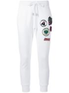 Dsquared2 Patch Appliqué Track Pants, Women's, Size: Xs, White, Cotton