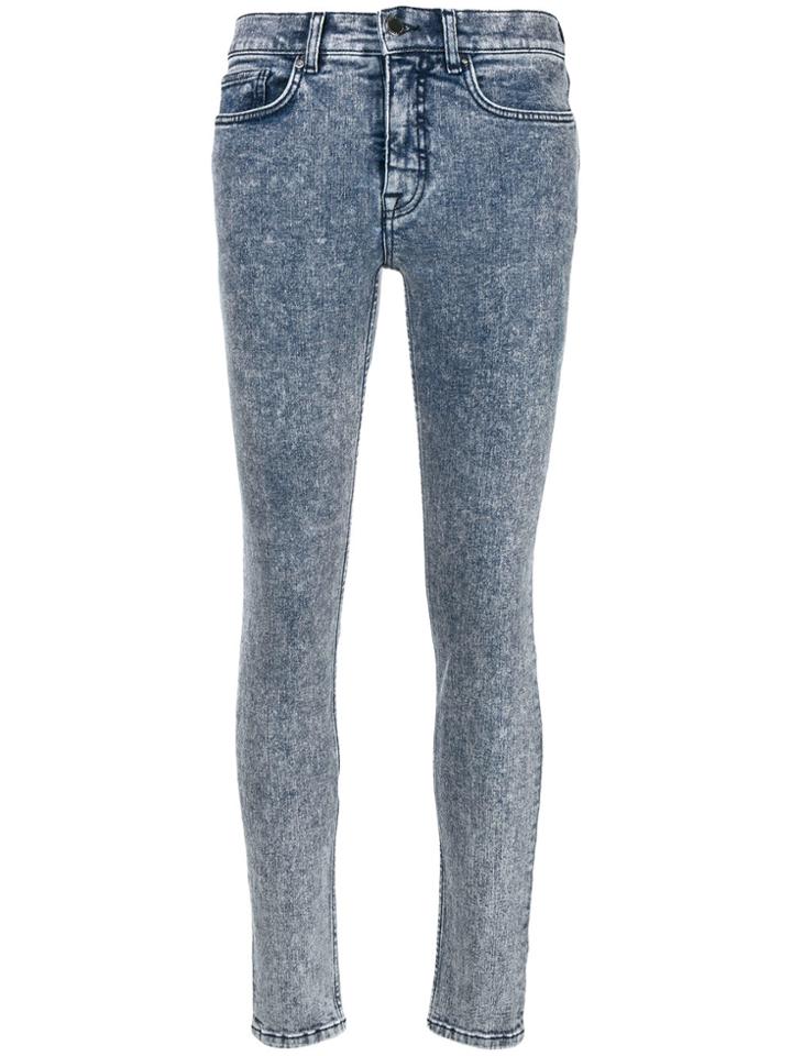 Victoria Beckham Stonewashed Slim-fit Jeans - Blue