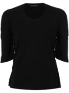 Gloria Coelho Ruffled Trimming T-shirt - Black