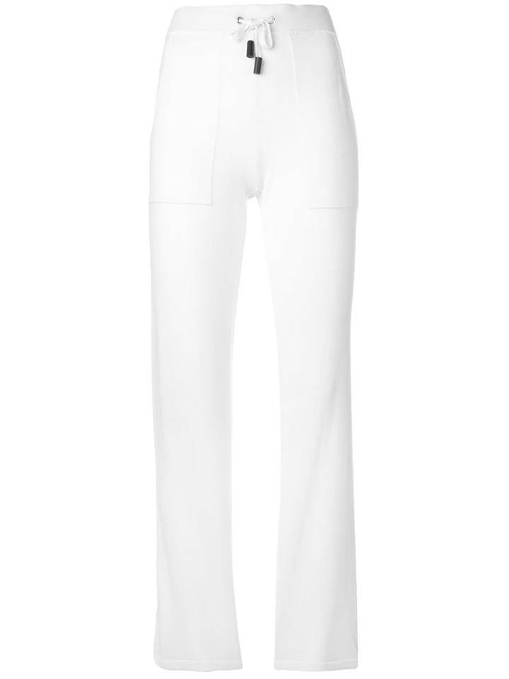 Eleventy - Slouch Trousers - Women - Silk/merino - L, Women's, White, Silk/merino