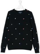 Ralph Lauren Kids Teen Logo Embroidered Sweater - Blue