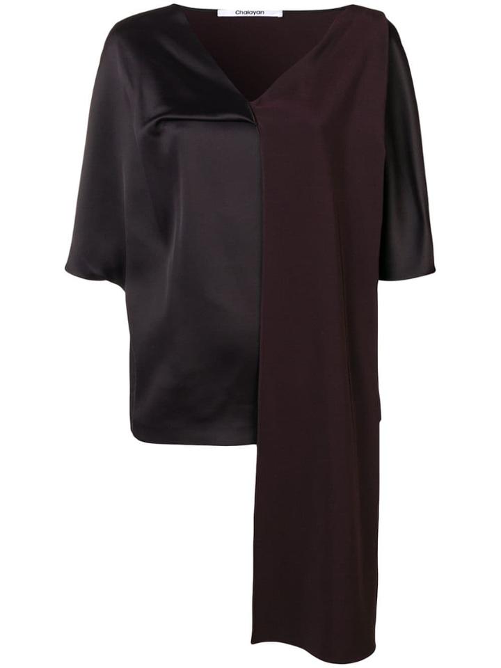 Chalayan Asymmetrical Pivot Top - Pink & Purple