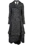 Forme D'expression Layered Buttoned Coat - Black