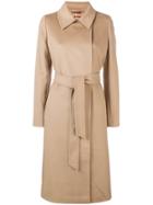 Max Mara Studio Belted Coat - Nude & Neutrals